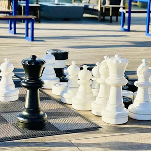 Upstairs deck with Giant Chess