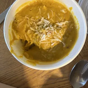 Rice with a bit of thick mulligatawny stoup