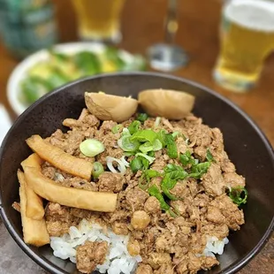 Minced pork with rice