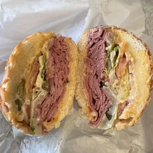 Royal Flush pastrami on a Dutch Crunch