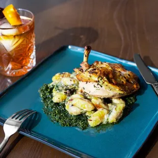 Airline Chicken with an Old Fashion