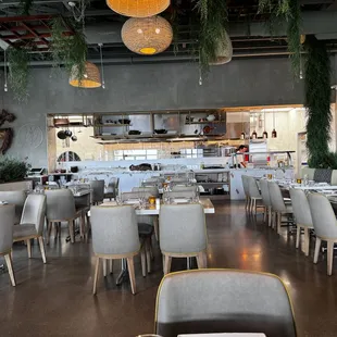 Main dining area looking toward the kitchen.