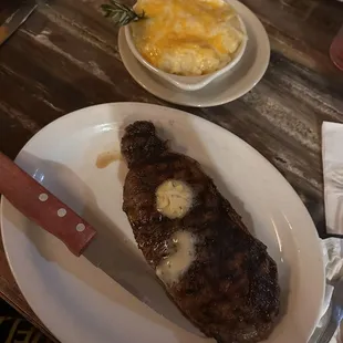 Ribeye with au gratin