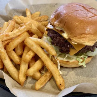 Classic Burger with fries