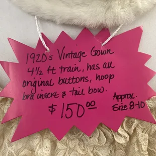 Antique wedding dress.