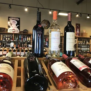 a variety of wines