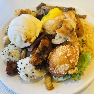 a plate of food on a table