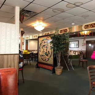 the interior of the restaurant