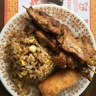 a plate of food on a table
