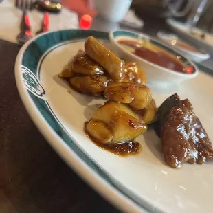 a plate of food on a table
