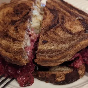 Corned beef Reuben sandwich