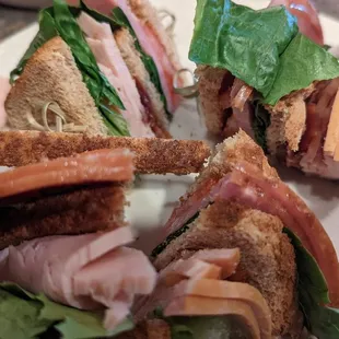 Triple decker club sandwich