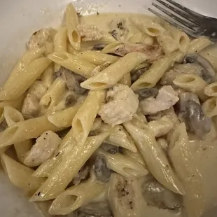 Chicken and mushroom alfredo