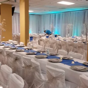 Banquet Set-up 
 Theme: Winter Wonderland