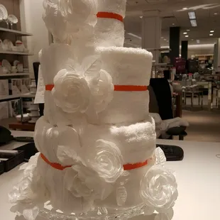 Towel Cake for Wedding Shower