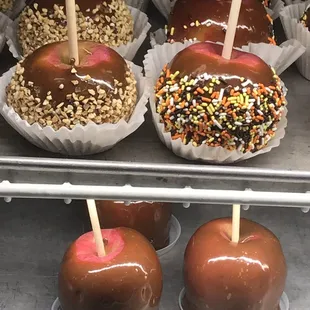 chocolate covered apples with sprinkles