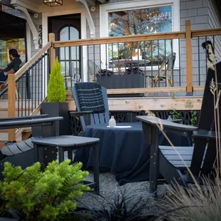 patio with chairs and tables