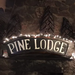 Our refurbished old pine lodge sign!