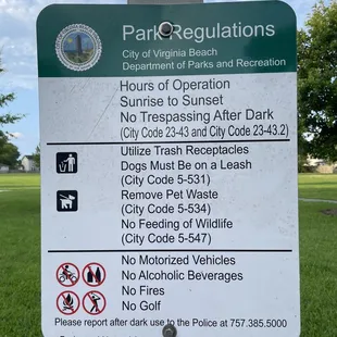 Rules and regulations