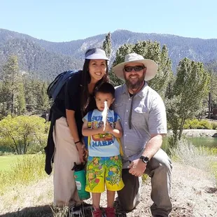 Fern's lake and golf course in the background, Mt. Pinos on the far left in the far background.