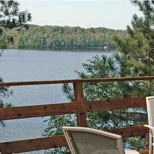 Deck Dining overlooking the water at www.pinepointlodge.net