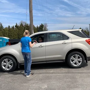 During Covid - drive in and they will take your order from your car!