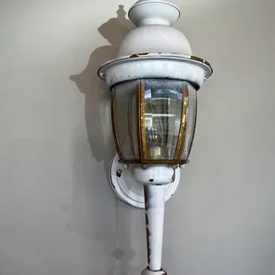 a white wall mounted light
