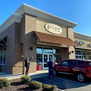 the front of the restaurant