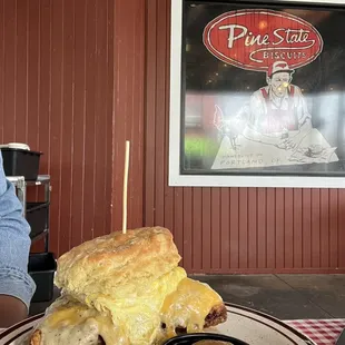 Reggie Deluxe + a side of apple butter