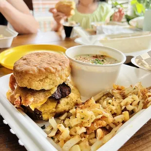 a plate of food on a table