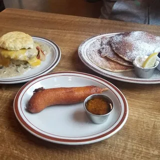 Blueberry Cornmeal Pancakes