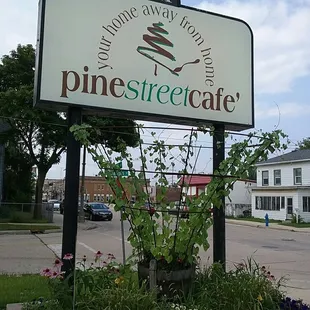 sign for pine street cafe