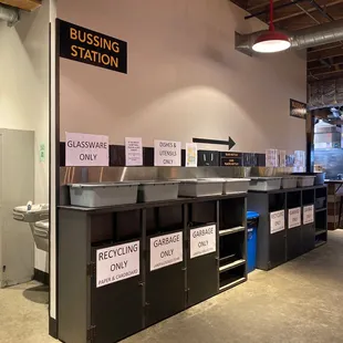 a counter with a bunch of items on it