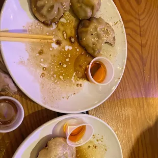 Pork and chicken dumplings ...