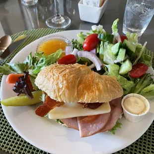 Half Club Croissant With Soup Or Salad