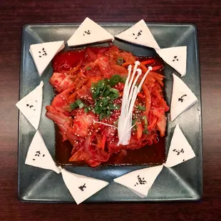 a plate of food on a table
