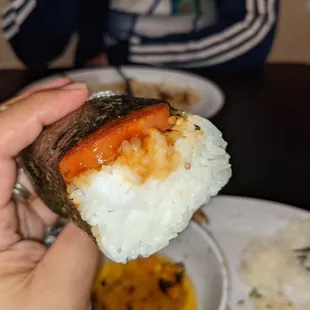 Spam Masubi (unwrapped)