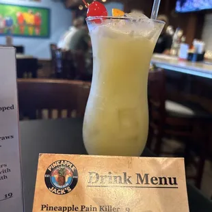 the drink menu