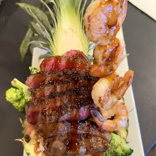 PJ&apos;s Stuffed Pineapple dinner