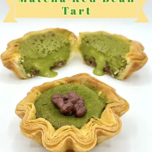 Matcha Red Bean Tart - available now at Fremont store!