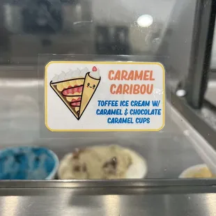 caramel caribou ice cream and caramel cups