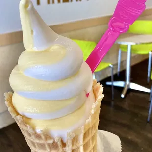 Pineapple Dole Whip/Coconut swirl on National Pineapple Day! Yummy!! 06.27.2021