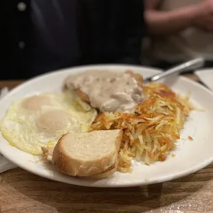 Chicken Country Fried Steak and 2 Eggs