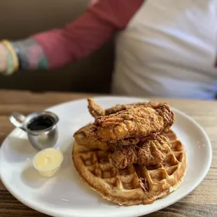 Chicken and waffles