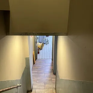 Down to the bathroom