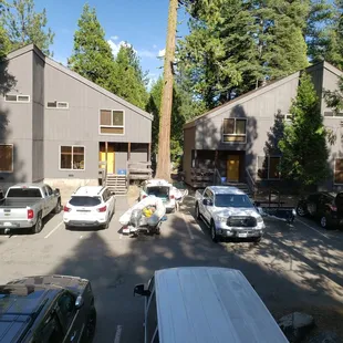4 townhomes. 2 per house. Split halfway