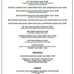 Lunch and Kids Menu