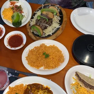 4 combo and beef fajita
