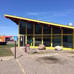 the front of the restaurant