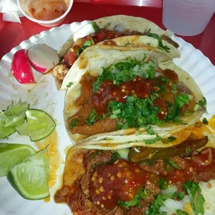 Tacos are top notch here. Tons of options to choose from.
